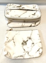 White Marble Design Make Up Travel Bags Set Of Two About 9x6 - £15.63 GBP