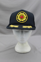 Vintage Patched Trucker Hat - Fire Service French English - Adult Snapback - £30.66 GBP
