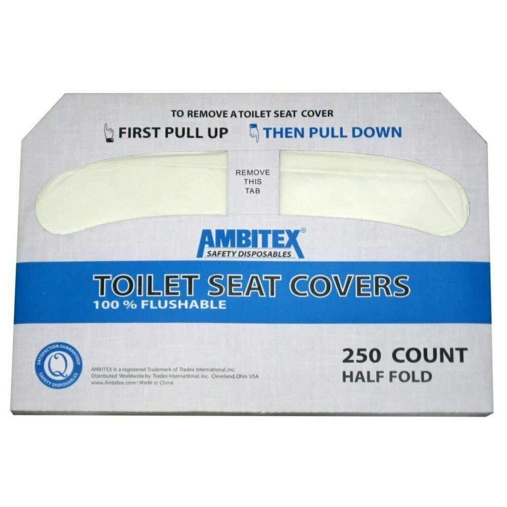 Ambitex Disposable Toilet Seat Covers~Restroom Items 250 pack Tradex - $3.70