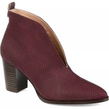 Journee Collection Women V-Cut Ankle Booties Bellamy Size US 9 Wine Purp... - $32.67