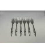 Set of 6 Deluxe Oneida Stainless Steel LASTING ROSE Dinner Forks - €77,24 EUR