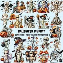 Halloween Mummy Watercolor Clipart: PNG Bundle (Digital Download) - $2.46 CAD