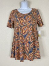 NWT LuLaRoe Womens Size XXS Floral Paisley Swing Tunic T-shirt Short Sleeve - $6.61