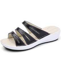 Genuine Leather Women&#39;s Beach  Slippers Sandals Flip Flops Shoes Ladies Summer W - £46.25 GBP