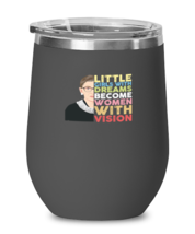 Wine Tumbler Stainless Steel Insulated  Funny Little Girls With Dreams Become  - £20.00 GBP
