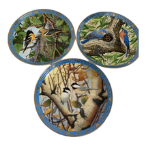 Danbury Mint Winged Treasures Derk Hansen Collector Plate Lot Birds 1991... - £35.04 GBP