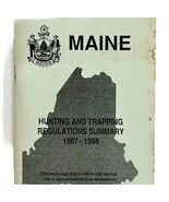 Maine 1988 Hunting &amp; Trapping Regulations Vintage 1st Printing Booklet E72 - $364.86 MXN