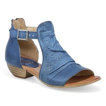 New Miz Mooz Leather Heeled Sandals Corra Blue Size Us 5.5-6 Eu 36 Nwob - £59.16 GBP