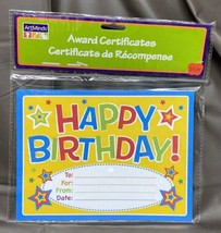 Happy Birthday Award Certificate 24 ct  - £1.85 GBP