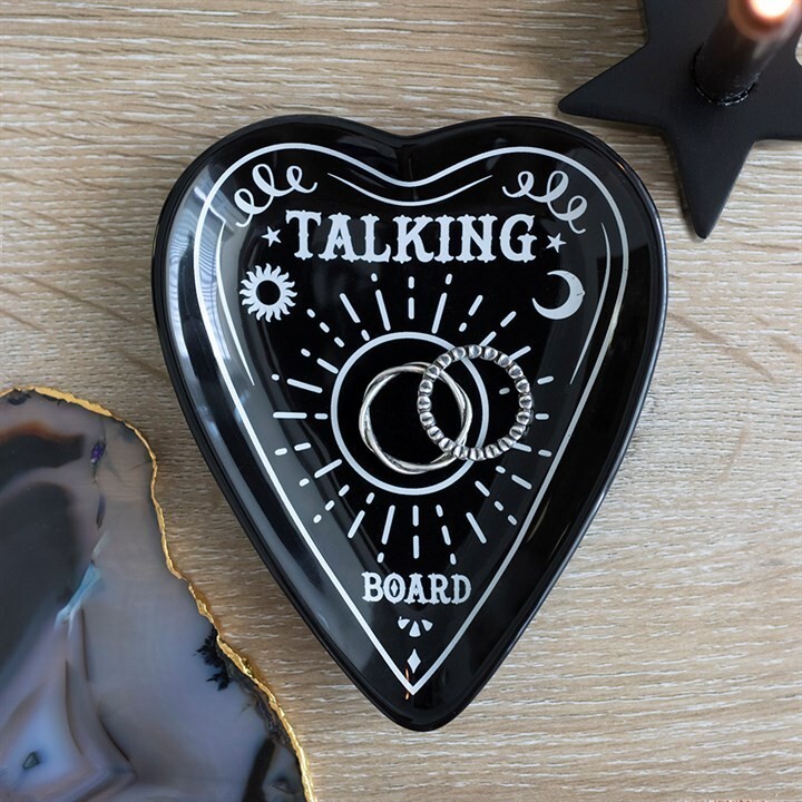 Gothic Planchette Trinket Dish - Occult Talking Board Ceramic Jewelry Holder Item image 2