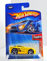 Hot Wheels Mattel 2004 First Editions &#39;Tooned&#39; Corvette C6 1:64 Toy Vehicle - $7.75