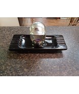 Vtg Chrome Colored  Motorcycle Racing Helmet Ashtray 9.5&quot; - $29.69