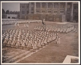 WWII US Naval Training School (WR) Bronx NY Photo #5 WAVES March in Cere... - £15.60 GBP