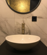 Modern Luxury Bathroom Toilet Oval Shaped Sink Basin Washroom Sinks Basins - £65.33 GBP+