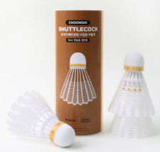 Kakao Friends Choonsik Badminton Shuttlecock Nylon 3pcs Racket Ball Whit... - $20.90