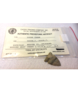 Authentic Prehistoric Logan Creek Arrowhead Beaver Head, Okla. Gray 1 1/... - $78.00