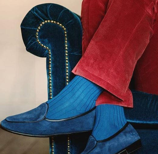 NEW New Handmade suede blue loafers for men, men loafers, suede loafers