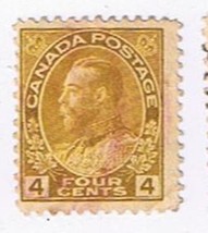 Stamps Canada #110 4c Brown King George V Admiral Used - $0.68