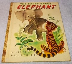 Little Golden Book The Saggy Baggy Elephant #36 Tenggren 1947 D Simon Schuster  - £11.72 GBP