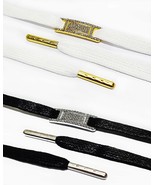 Wax Flat Laces with Dubrae Gold Siver Bling Bling For Air AF-1 Force  Jo... - $1,536.59 MXN