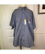 Carhartt Button Down Shirt Mens XL Loose Fit Workwear Chambray Midweight... - $54.69 CAD