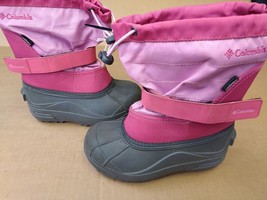 Columbia Powderbug Youth Kid&#39;s Size 13 Forty Snow Waterproof Winter Boot Pink - £21.30 GBP