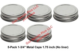 5-Pack 1-3/4&quot; Steel Caps Gallon Oil Can Gas Eagle Ironsides 1.75 inch Metal Lids - £4.46 GBP