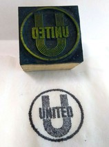 United Letter Press Printer Block Ink Stamp Vintage Wood Metal Atlantic ... - $23.83