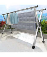 SOGA 2X 2.4m Portable Standing Clothes Drying Rack Foldable Space-Saving Laundry - $199.50