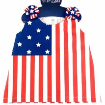 Little Wishes Patriotic Flag Dress Size 6-12 Month Red White &amp; Blue July 4th NWT - £8.54 GBP