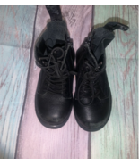 Dr. Martens Docs Kids Black Patent Leather Combat Boots Toddler 8T Zipper - £24.87 GBP