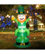 Inflatable St Patrick&#39;s Day Leprechaun Sitting on Hat 5-Foot Outdoor Yar... - £44.16 GBP
