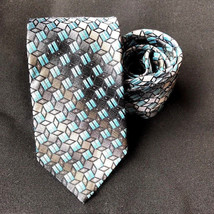 Pronto-Uomo Couture Gradient Geometric Silk Dress Necktie Italy Classic Style - £21.80 GBP