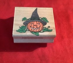 Witch Pumpkin Rubber Stamp Hero Arts E 378 - £3.99 GBP