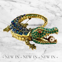 Bold and Beautiful: Large, Heavy Crocodile/Alligator Brooch - $19.80