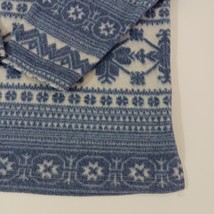 Pebble Court Men's White & Blue 3/4 Sleeve Pullover Sweatshirt Size Medium image 9