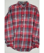 RALPH LAUREN Boy&#39;s Long Sleeve Button Down Flannel Shirt size M (10-12) - £9.34 GBP