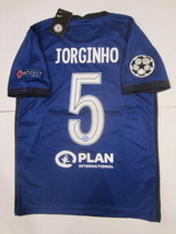 Jorginho #5 Chelsea FC UCL Final Stadium Blue Home Soccer Jersey 2020-2021 - £71.92 GBP