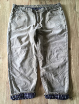 Vintage LL Bean Double L Relaxed Flannel Lined Jeans Faded Distressed 40... - $36.00