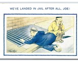 Bamforth Comic Drunk Man Thinks Sewer Grate is Jail Cell Bars UNP DB Pos... - $4.42