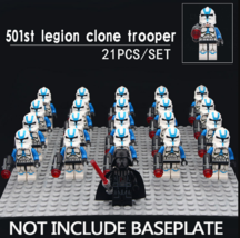 21pcs 501st Legion Clone Trooper Star Wars Mini Figures Blocks - £23.97 GBP