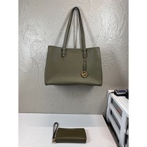 MICHAEL Michael Kors Women&#39;s Green Jet Set Logo Buckle Strap Shoulder To... - $76.95
