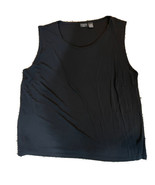 George Woman Shell Tank Sleeveless Black Scoop Neck Size 26W/28W Rayon P... - €10,69 EUR