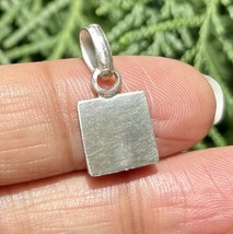 999 Pure Silver Hindu Religious Solid Silver Square Sheet Pendant 1 Pc 1... - $19.15