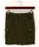 Coldwater Creek Cargo Skirt Size 8 Petite Olive Green Womens - $23.76