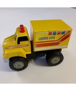 VINTAGE Big Yellow Plastic Rescue Truck Makes Noises When Rolled - $250.02 MXN