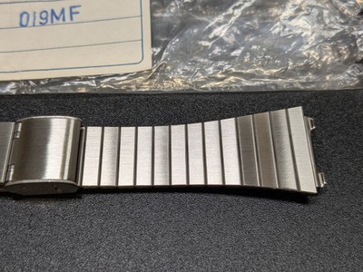 NOS Stainless Steel Silver Tone Watch Bracelet Band - 019MF - Seiko ? - $39.59