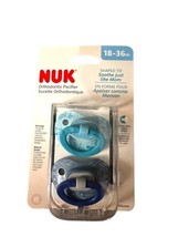 Nuk Orthodontic Pacifier 18-36m Blue Bicycle and Leaf Vein Pattern, 2 Count - £7.46 GBP