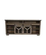 65.3&quot; Farmhouse TV Stand with LED Lights &amp; Iron Mesh Barn Door - $4,505.07 MXN