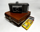 Vintage 1960&#39;s POLAROID J66 Land Camera w/Leather Case Untested - £31.65 GBP